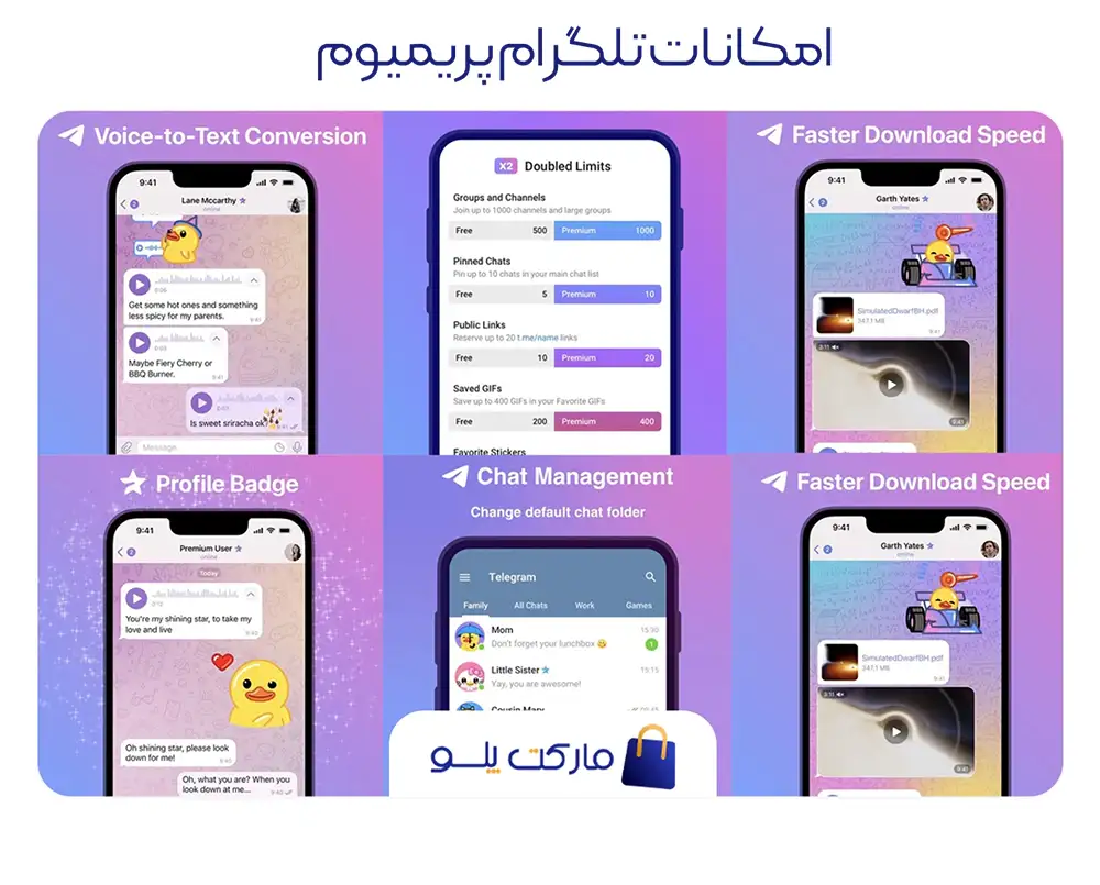 امکانات تلگرام پرمیوم