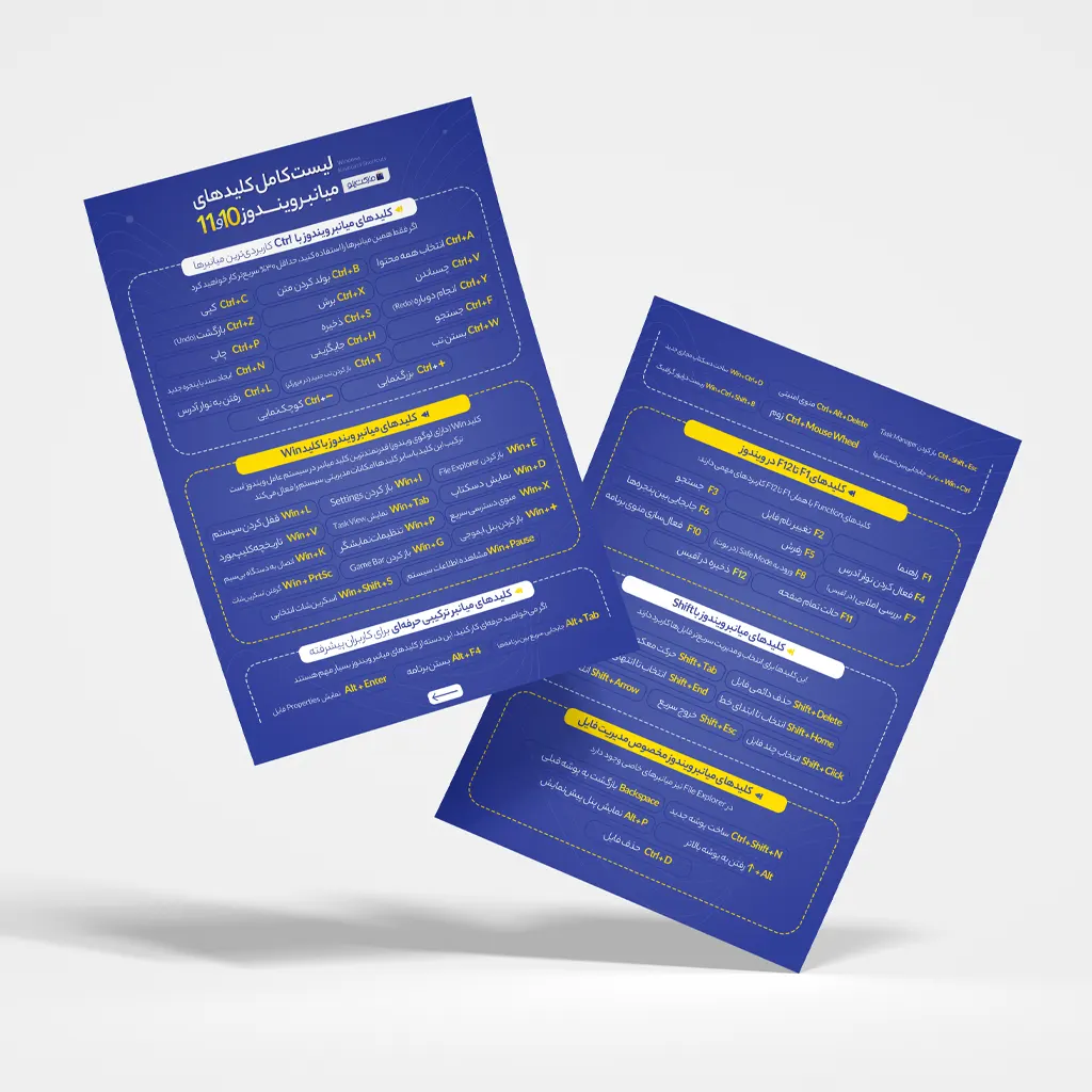کلید های میانبر کامپیوتر pdf