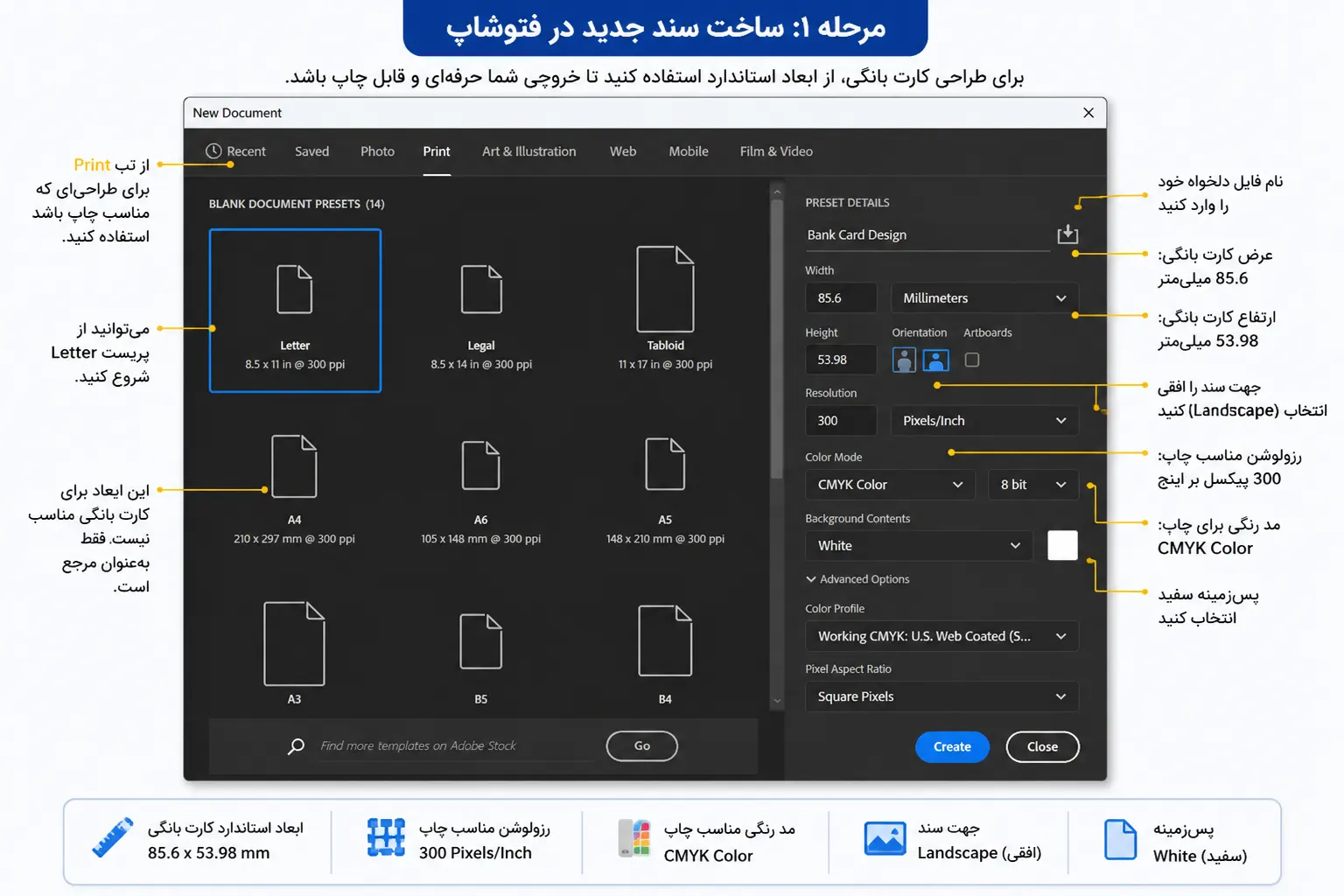 آموزش ساخت کارت بانکی لایه باز در Photoshop